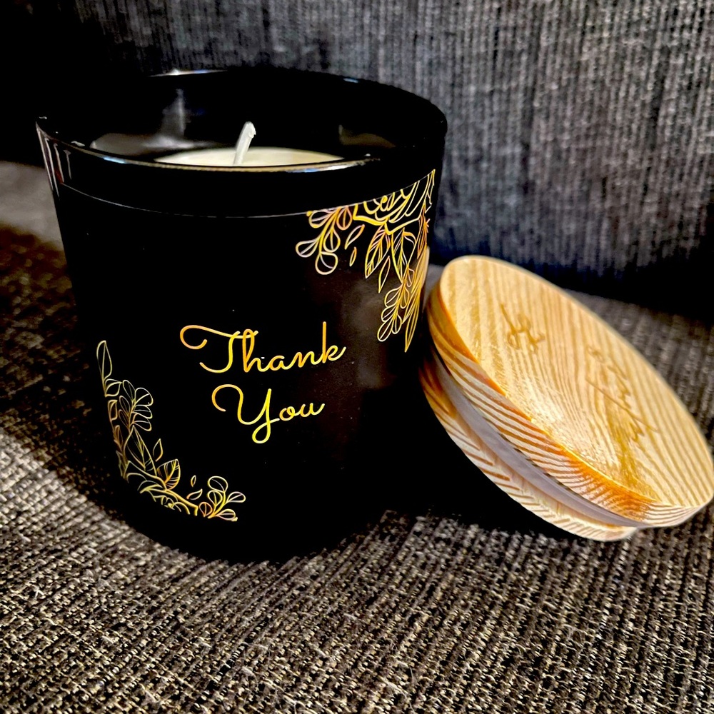 Lemon lavender scented candle handmade